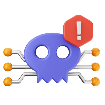 Malware-Sicherheitsschutz  3D Icon