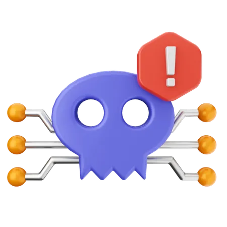 Malware-Sicherheitsschutz  3D Icon