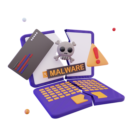 Malware Virus 3D Icon