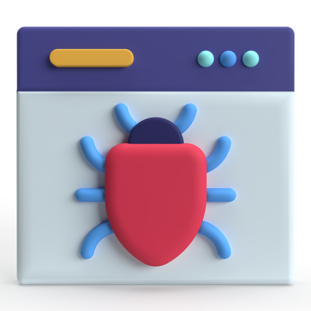 Malware web  3D Icon