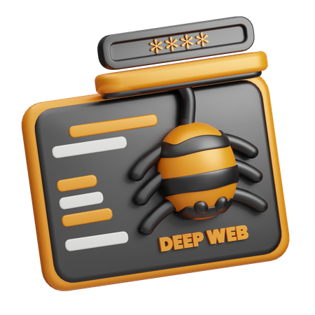 Malware de la web profunda  3D Icon