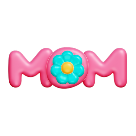 Mamá con flor  3D Icon