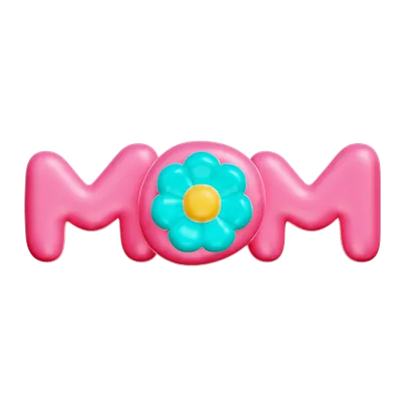 Mamá con flor  3D Icon