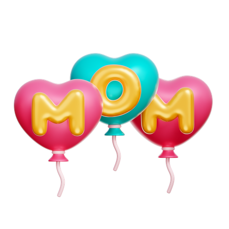 Globos de mamá  3D Icon