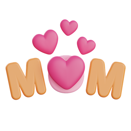 Mama-Text  3D Icon