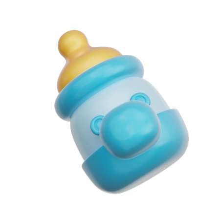 Mamadeira azul  3D Icon
