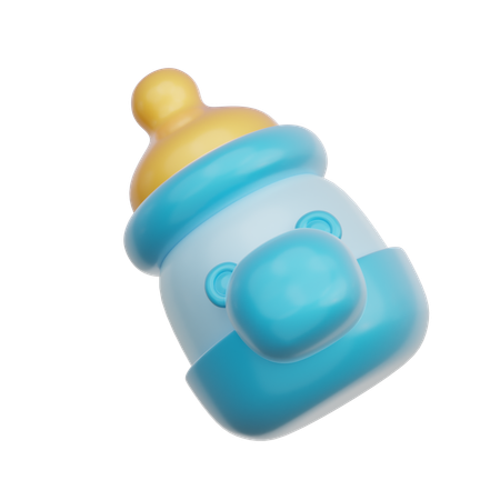Mamadeira azul  3D Icon