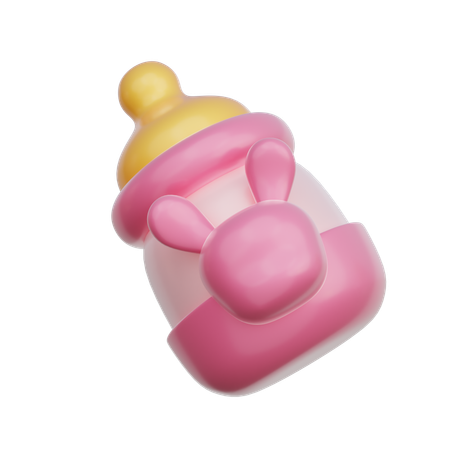 Mamadeira rosa  3D Icon