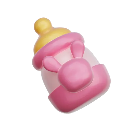 Mamadeira rosa  3D Icon