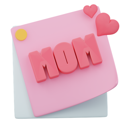 Timbre de la poste de maman  3D Icon