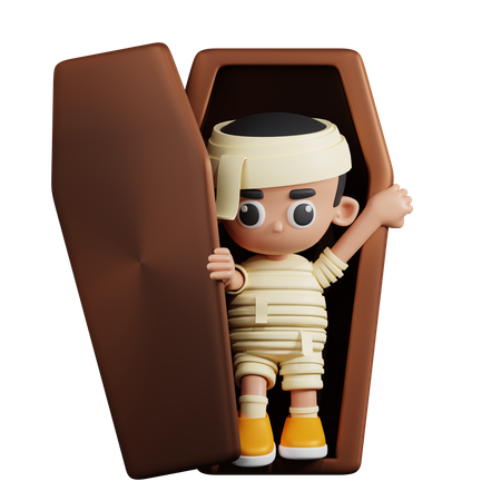 Maman sortie d'un cercueil  3D Illustration