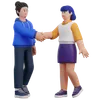 Man And Woman Doing Handshake