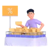 Man Buying Discount Product