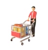 Man Carrying Cart