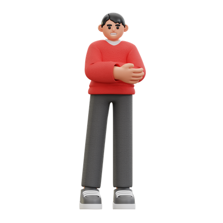Man casual pose 3D Icon