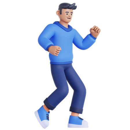 踊る男性  3D Illustration