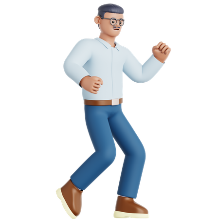 Man Dancing  3D Illustration