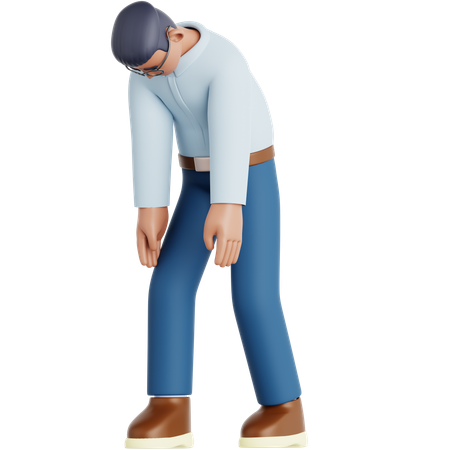 Man Disappointed  3D Illustration