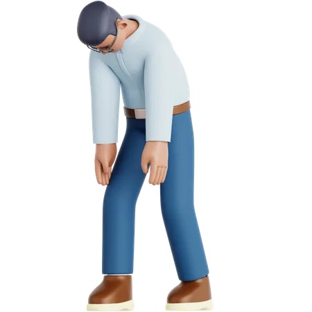 Man Disappointed  3D Illustration