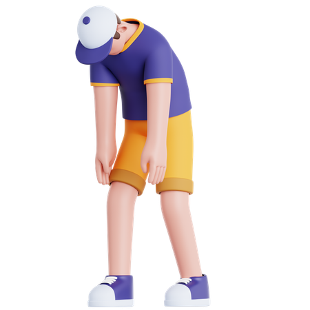 Man Disappointed  3D Illustration