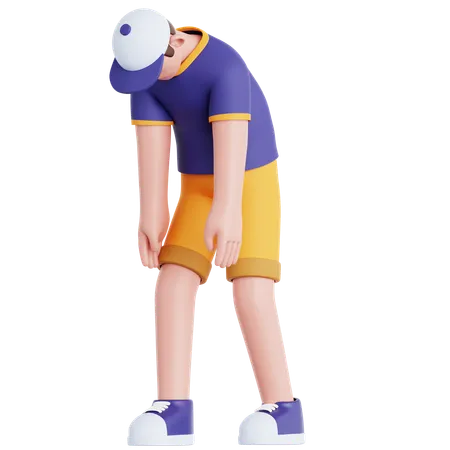 Man Disappointed  3D Illustration