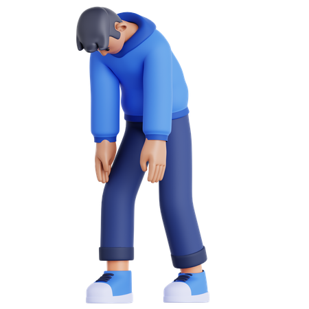 Man Disappointed  3D Illustration