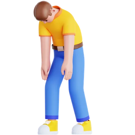 Man Disappointed  3D Illustration