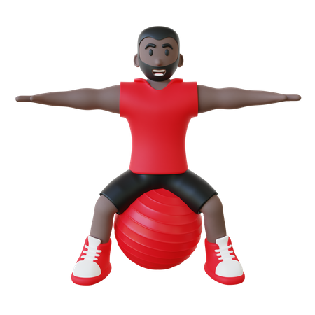Man Doing  3D Icon