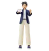 Man Doing Advertisement Using Mobile Phone