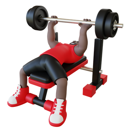 Man Doing Bench Press  3D Icon