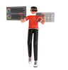 Man Doing Data Analysis In Vr Tech