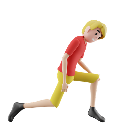 Man Doing Exercise  3D Illustration