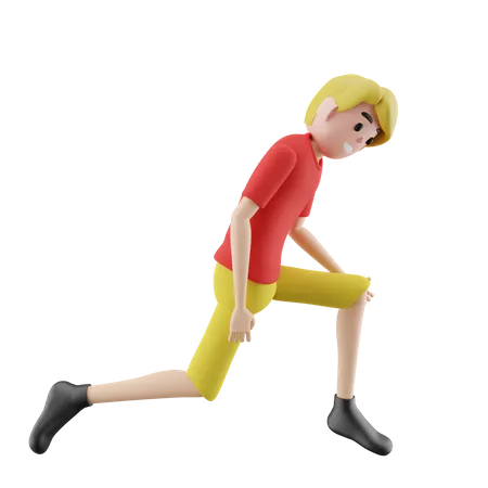 Man Doing Exercise  3D Illustration