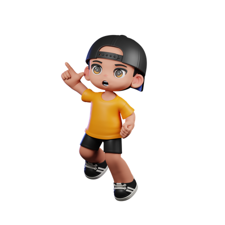 Man Doing Happy Jumping  3D Icon