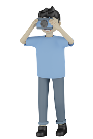 Man Doing Photography  3D Icon