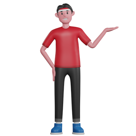 Man Doing Presentation  3D Icon
