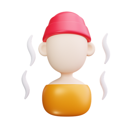 スパをする男性  3D Icon