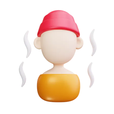 スパをする男性  3D Icon