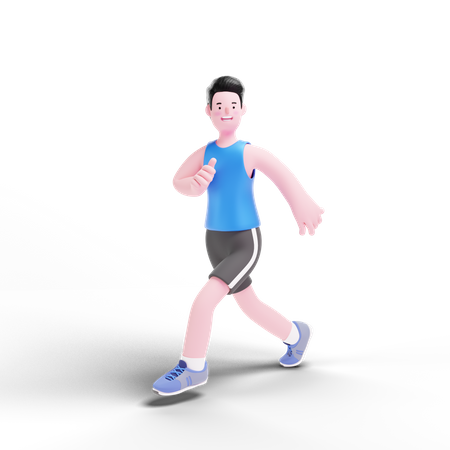 Man doing workout  3D Icon