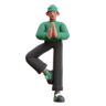 3d yoga boy logo