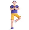 Man Doing Yoga Exercise