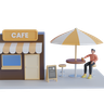graphics of cafe shop