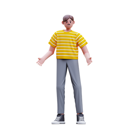 Man explain something  3D Illustration