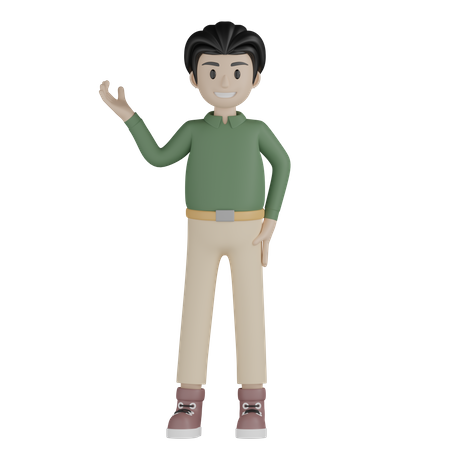 Man Explaining Something  3D Icon