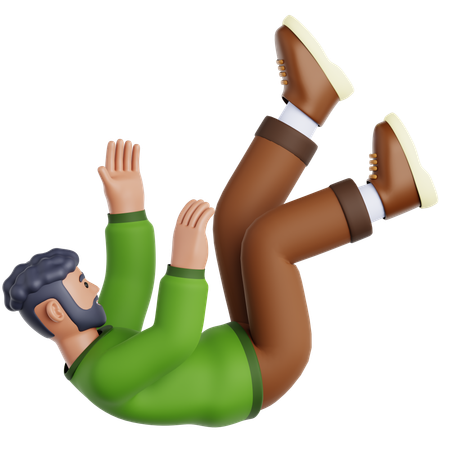 Man Falling  3D Icon