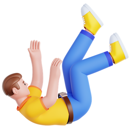 Man Falling  3D Icon