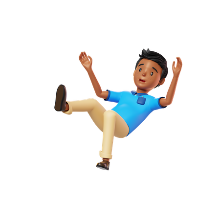 Man Falling  3D Icon