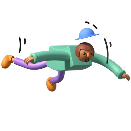 Man falling down  3D Emoji