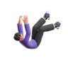 man falling pose 3d logo