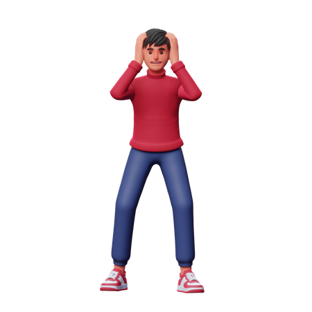 Man Feeling Dizzy  3D Icon